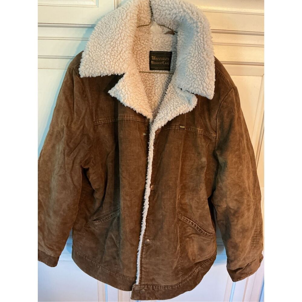 Vintage Wrangler Corduroy Fur Lined Trucker Jacket Sz L/ XL